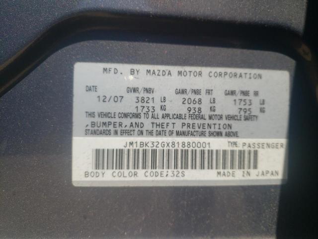 Photo 11 VIN: JM1BK32GX81880001 - MAZDA 3 