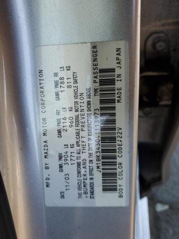 Photo 11 VIN: JM1BK343041113973 - MAZDA 3 HATCHBAC 