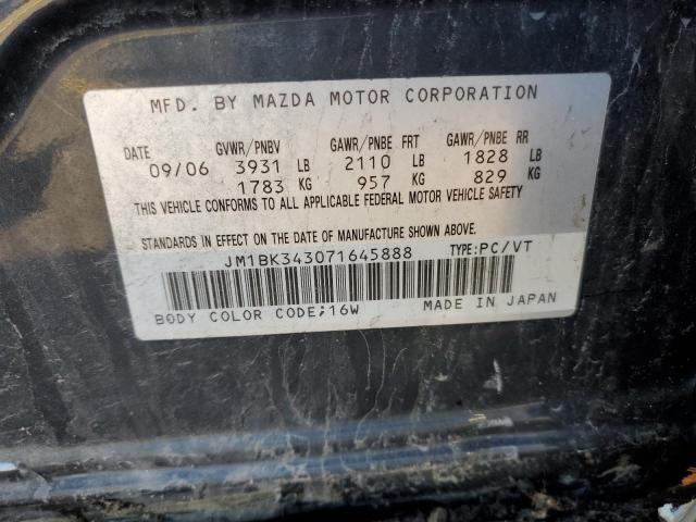 Photo 11 VIN: JM1BK343071645888 - MAZDA MAZDA3 