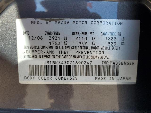 Photo 11 VIN: JM1BK343071690247 - MAZDA 3 HATCHBAC 