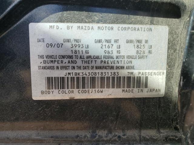 Photo 12 VIN: JM1BK343081831383 - MAZDA MAZDA3 