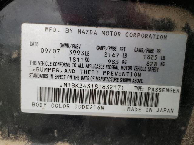 Photo 12 VIN: JM1BK343181832171 - MAZDA MAZDA3 