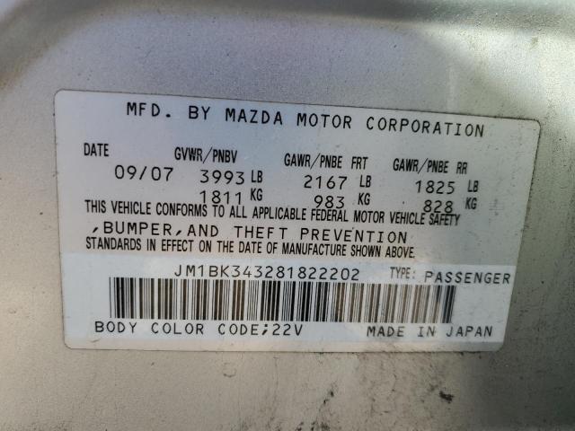 Photo 11 VIN: JM1BK343281822202 - MAZDA 3 HATCHBAC 