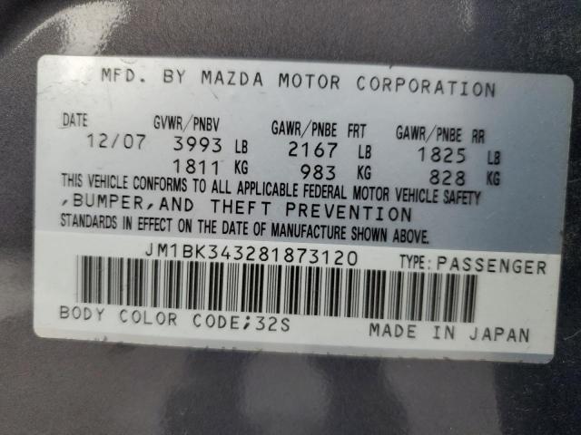 Photo 13 VIN: JM1BK343281873120 - MAZDA 3 HATCHBAC 