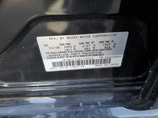 Photo 11 VIN: JM1BK343381135049 - MAZDA MAZDA3 