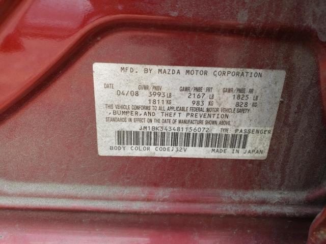 Photo 11 VIN: JM1BK343481156072 - MAZDA MAZDA3 