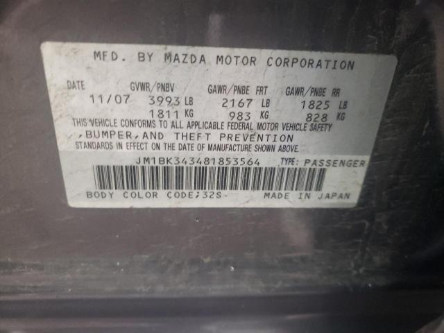 Photo 11 VIN: JM1BK343481853564 - MAZDA MAZDA3 