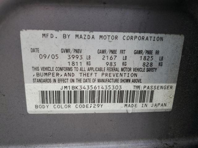 Photo 9 VIN: JM1BK343561435303 - MAZDA 3 HATCHBAC 