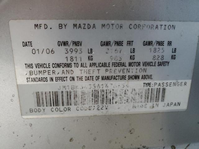 Photo 12 VIN: JM1BK343561476854 - MAZDA 3 HATCHBAC 