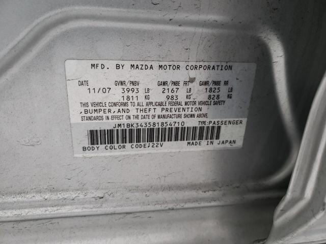 Photo 9 VIN: JM1BK343581854710 - MAZDA 3 HATCHBAC 