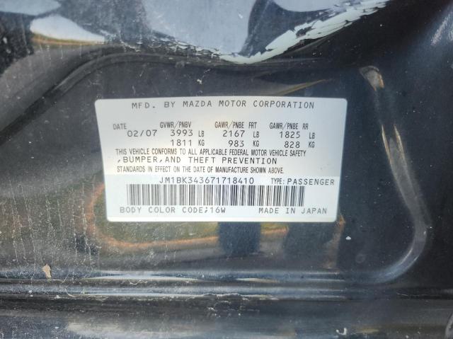 Photo 9 VIN: JM1BK343671718410 - MAZDA 3 HATCHBAC 