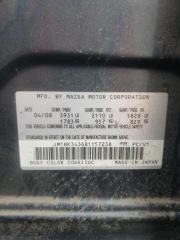 Photo 11 VIN: JM1BK343681157238 - MAZDA 3 HATCHBAC 