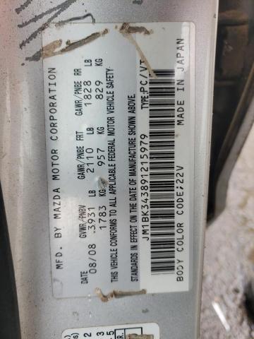 Photo 11 VIN: JM1BK343891215979 - MAZDA MAZDA3 