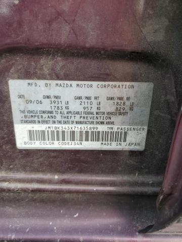 Photo 11 VIN: JM1BK343X71635899 - MAZDA 3 HATCHBAC 