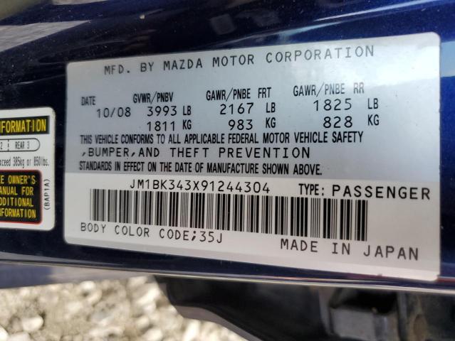 Photo 11 VIN: JM1BK343X91244304 - MAZDA MAZDA3 