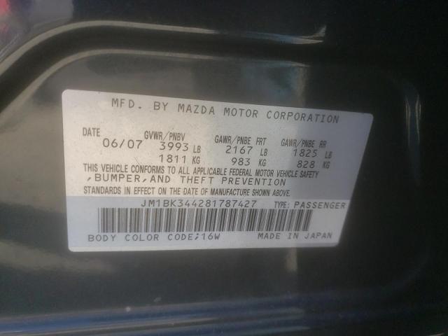 Photo 9 VIN: JM1BK344281787427 - MAZDA 3 