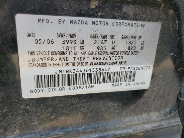 Photo 11 VIN: JM1BK344361538647 - MAZDA MAZDA3 