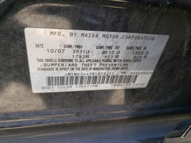 Photo 12 VIN: JM1BK344381838353 - MAZDA MAZDA3 