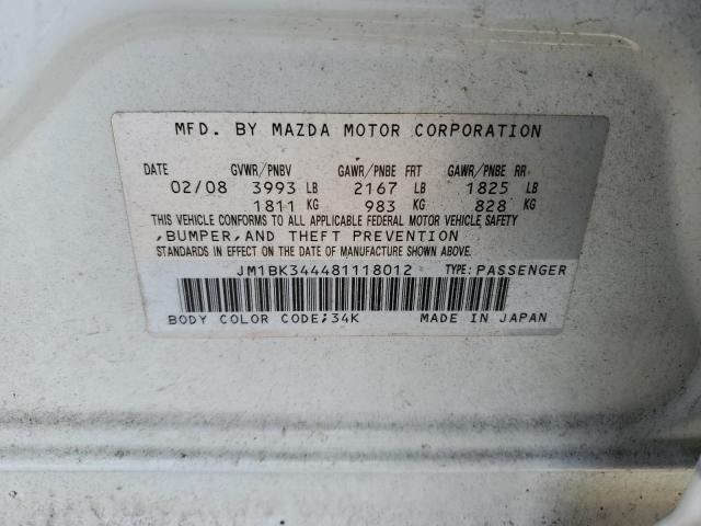 Photo 11 VIN: JM1BK344481118012 - MAZDA MAZDA3 