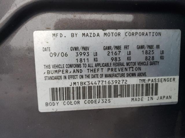 Photo 11 VIN: JM1BK344771639272 - MAZDA MAZDA3 