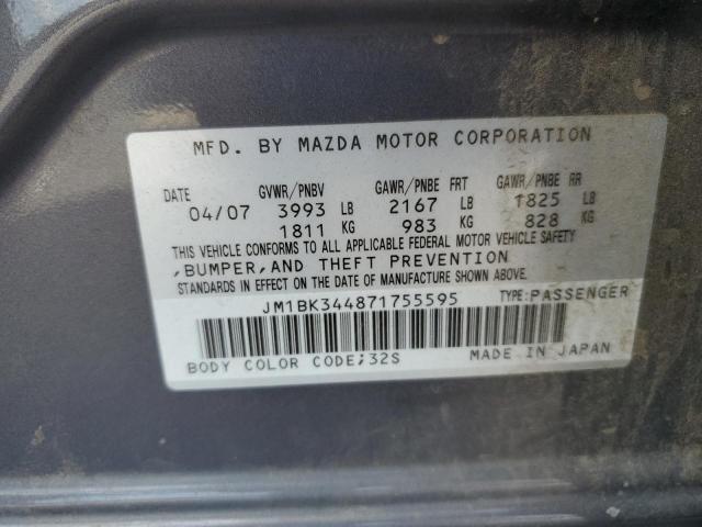 Photo 11 VIN: JM1BK344871755595 - MAZDA 3 HATCHBAC 