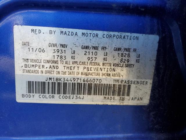 Photo 11 VIN: JM1BK344971666070 - MAZDA 3 HATCHBAC 