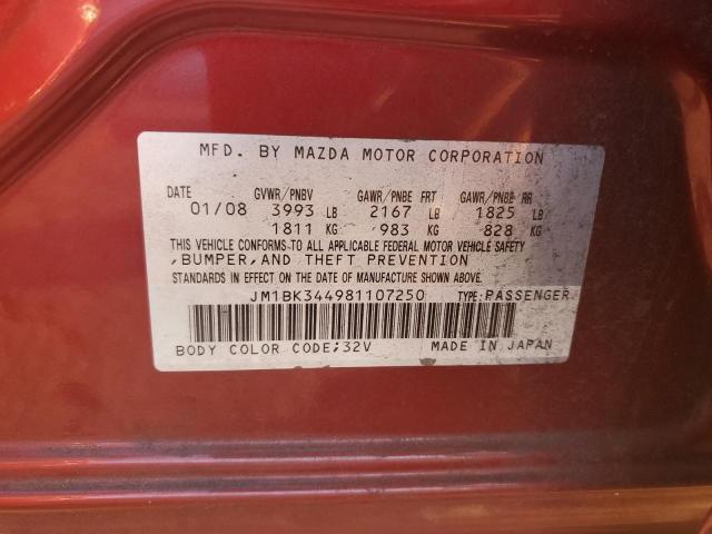 Photo 11 VIN: JM1BK344981107250 - MAZDA 3 HATCHBAC 