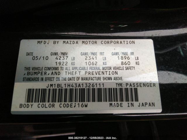 Photo 8 VIN: JM1BL1H43A1326111 - MAZDA MAZDASPEED3 