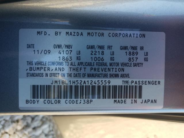 Photo 9 VIN: JM1BL1H52A1245559 - MAZDA 3 S 