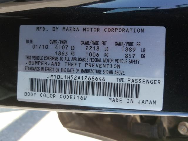 Photo 9 VIN: JM1BL1H52A1268646 - MAZDA MAZDA3 