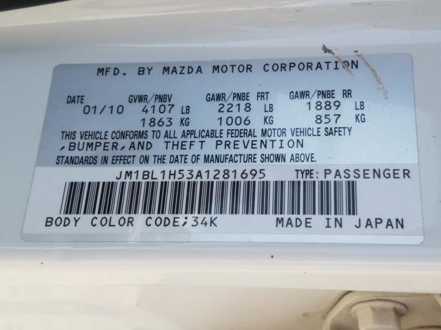 Photo 9 VIN: JM1BL1H53A1281695 - MAZDA 3 S 