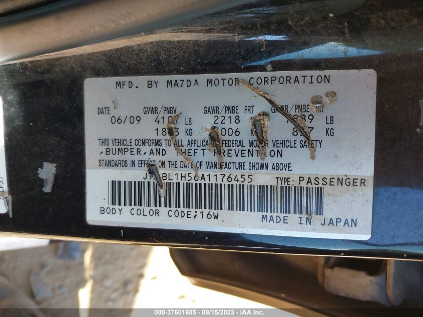 Photo 8 VIN: JM1BL1H56A1176455 - MAZDA 3 