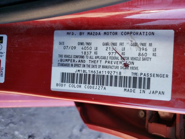 Photo 9 VIN: JM1BL1H63A1192718 - MAZDA 3 S 