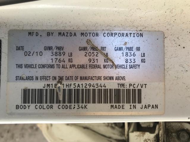 Photo 9 VIN: JM1BL1HF5A1294344 - MAZDA 3 I 