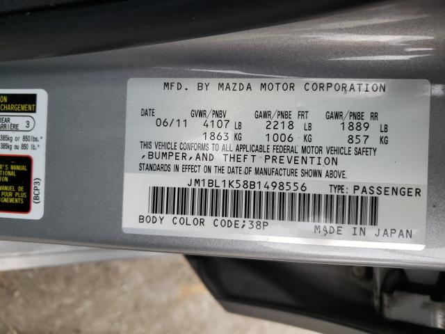 Photo 9 VIN: JM1BL1K58B1498556 - MAZDA 3 S 