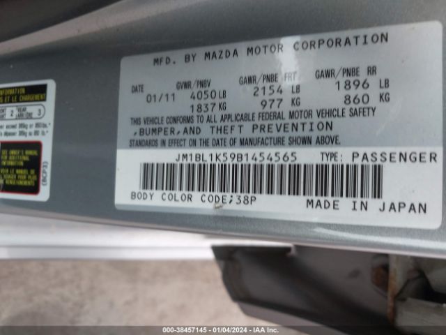 Photo 8 VIN: JM1BL1K59B1454565 - MAZDA 3 