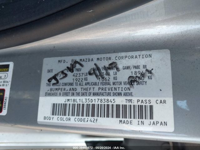 Photo 8 VIN: JM1BL1L35D1783845 - MAZDA SPEED 