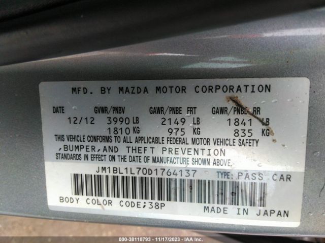 Photo 8 VIN: JM1BL1L70D1764137 - MAZDA MAZDA3 