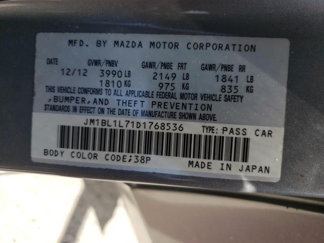 Photo 9 VIN: JM1BL1L71D1768536 - MAZDA 3 I 