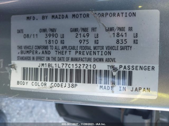 Photo 8 VIN: JM1BL1L77C1527210 - MAZDA MAZDA3 