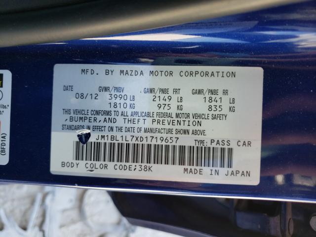 Photo 9 VIN: JM1BL1L7XD1719657 - MAZDA 3 I 