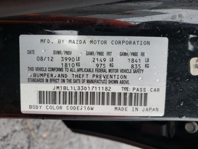 Photo 9 VIN: JM1BL1L83D1711182 - MAZDA 3 I 