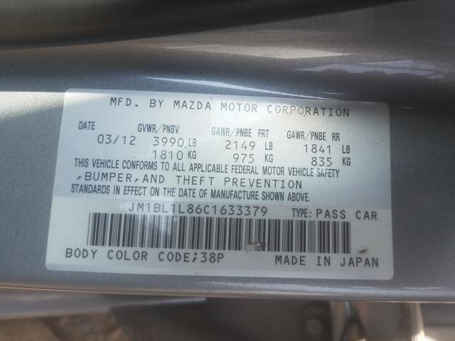 Photo 9 VIN: JM1BL1L86C1633379 - MAZDA 3 I 