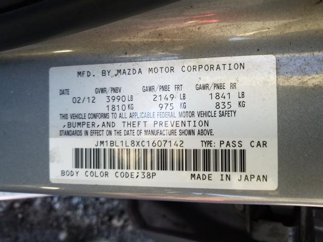 Photo 9 VIN: JM1BL1L8XC1607142 - MAZDA 3 I 