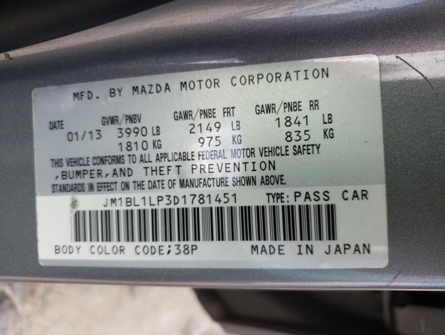 Photo 9 VIN: JM1BL1LP3D1781451 - MAZDA 3 I 