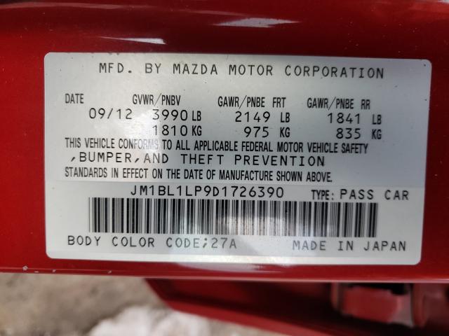 Photo 9 VIN: JM1BL1LP9D1726390 - MAZDA 3 