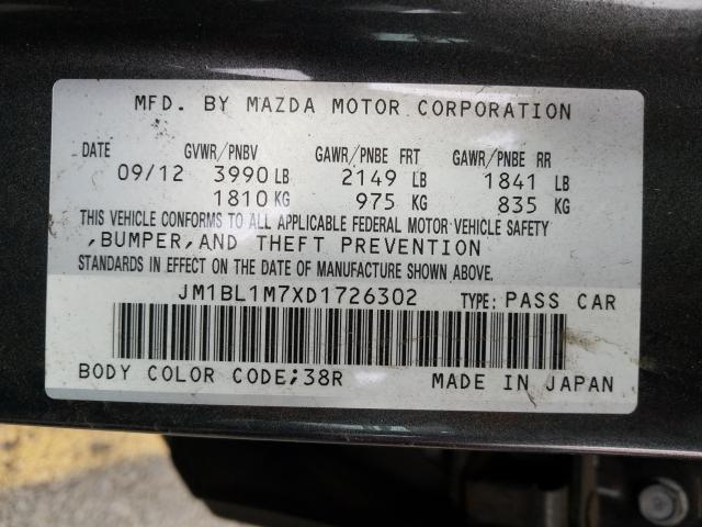 Photo 9 VIN: JM1BL1M7XD1726302 - MAZDA 3 I 