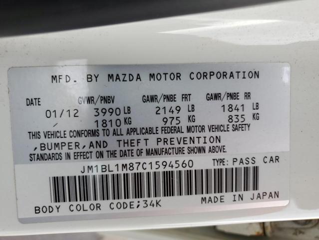 Photo 12 VIN: JM1BL1M87C1594560 - MAZDA 3 