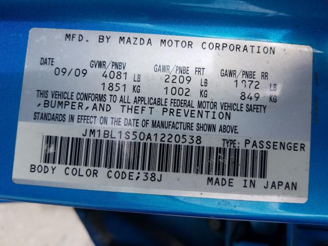 Photo 9 VIN: JM1BL1S50A1220538 - MAZDA 3 S 