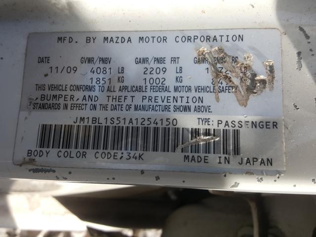 Photo 9 VIN: JM1BL1S51A1254150 - MAZDA 3 S 